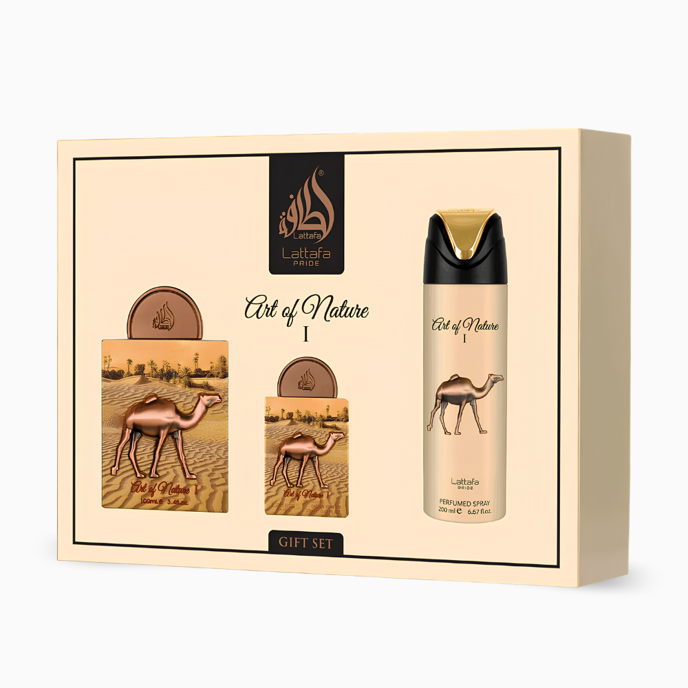 Lattafa Pride Art of Nature I Gift Set – 100ml EDP & 200ml Spray - Image 2